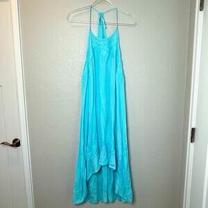 OCEAN BREEZE Bright Blue Hi Lo Flowy Dress Size S/M